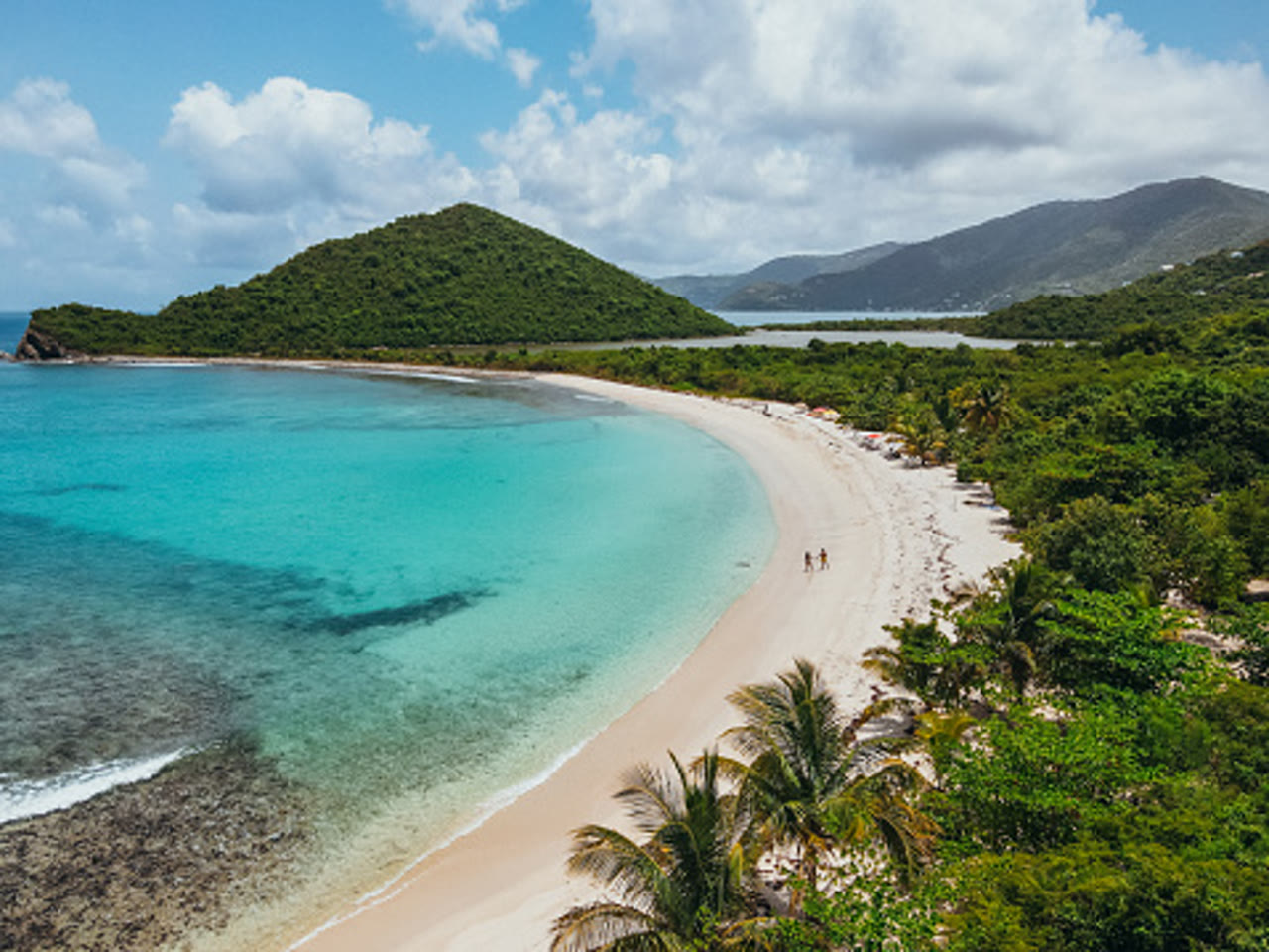 Turquoise water and white-sand beach in the Virgin Islands